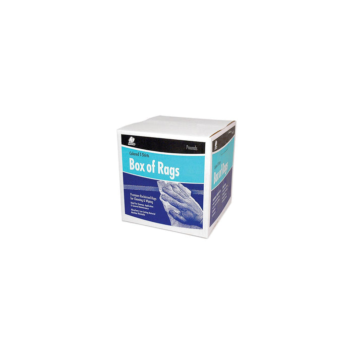 Buffalo Rags 10087 Recycled Colored T-Shirt Cloth Wipers, 8 lb. Box