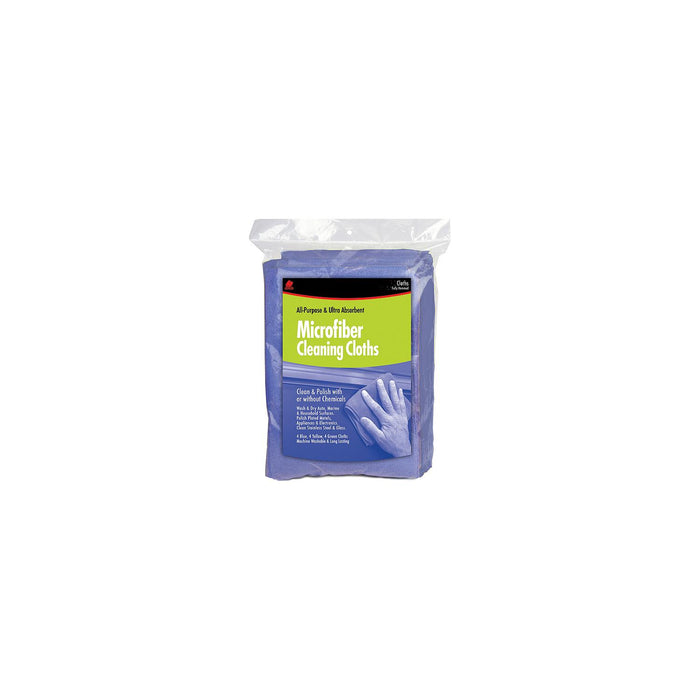 Buffalo Rags 64009 Microfiber Cloths 16" x 16", Blue 20/Pk