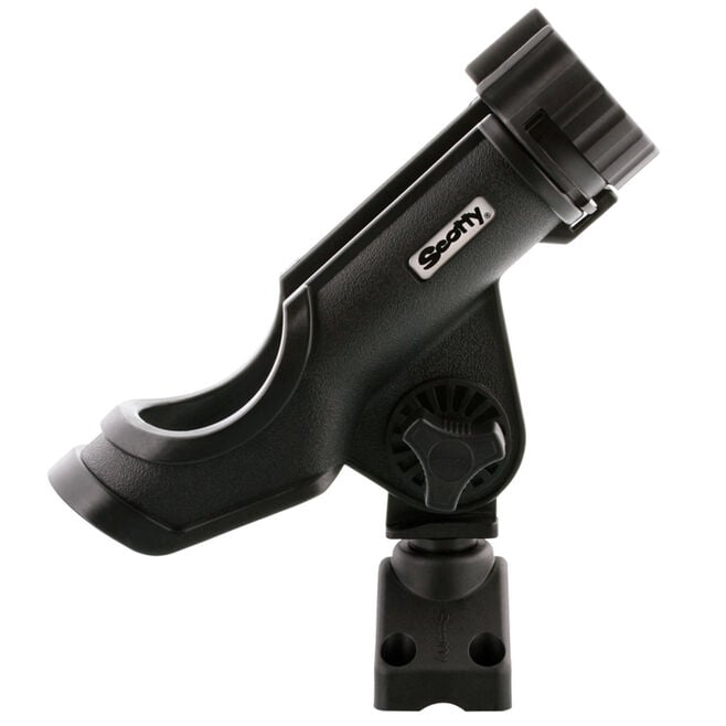 Scotty 0230-BK-QUAD Powerlock Rod Holder w/#241 Side/Deck Mount, Black, 4 pack