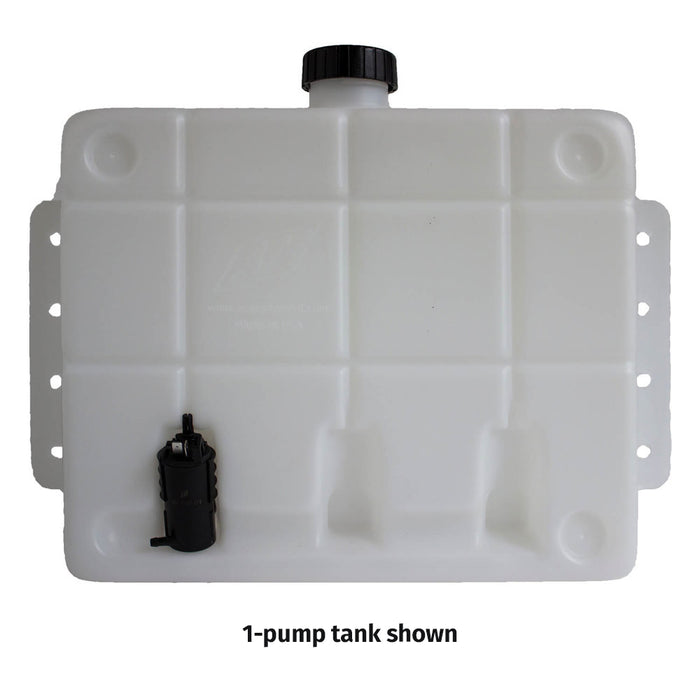 Depósito de limpiaparabrisas Exalto, 10 L, 2 x 12 V | Bomba (Nuevo estilo)