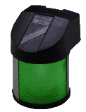 Perko 0200SDTDP1 Luz lateral, montaje superior, verde, 12 V, carcasa negra, 4-7/8" para
