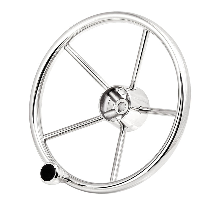 13" Stainless Steel Steering Wheel FG w/knob