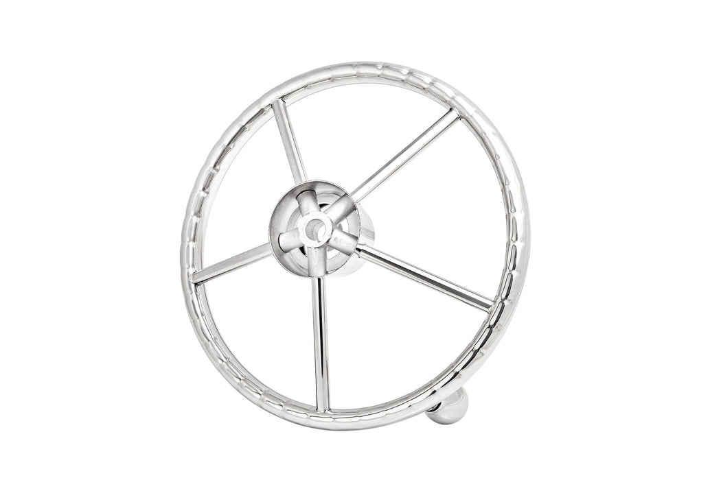 13" Stainless Steel Steering Wheel FG w/knob