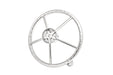 13" Stainless Steel Steering Wheel FG w/knob