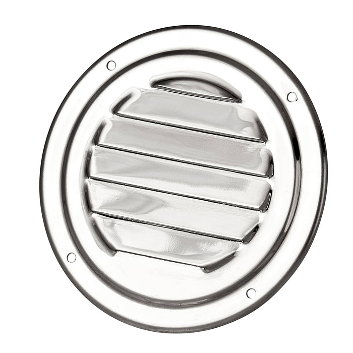 Stamped Stainless Steel Vent 4" Round Louvered