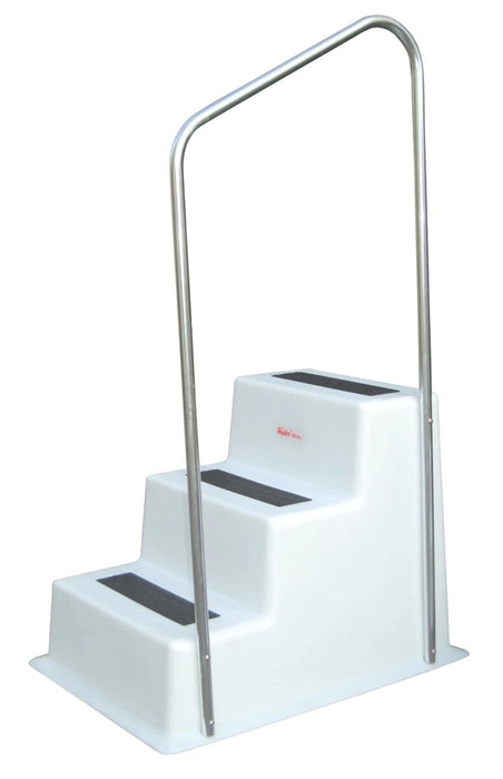 Escalón de muelle de tres escalones Taylor Made 47301, blanco, 66 cm de ancho x 147 cm de alto