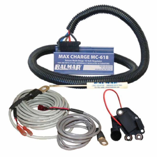 Balmar MC-618-VL-01 Max Charge MC618 Voltage Regulator w/ Temp Sensor, 12V