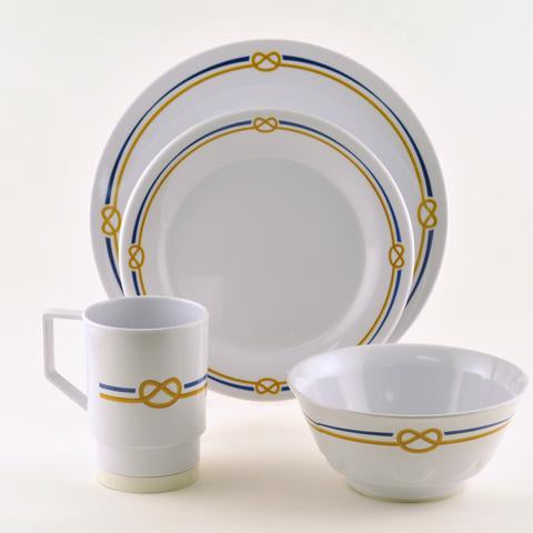 Galleyware Box Set w/ Plates, Bowls & Mugs - Rope