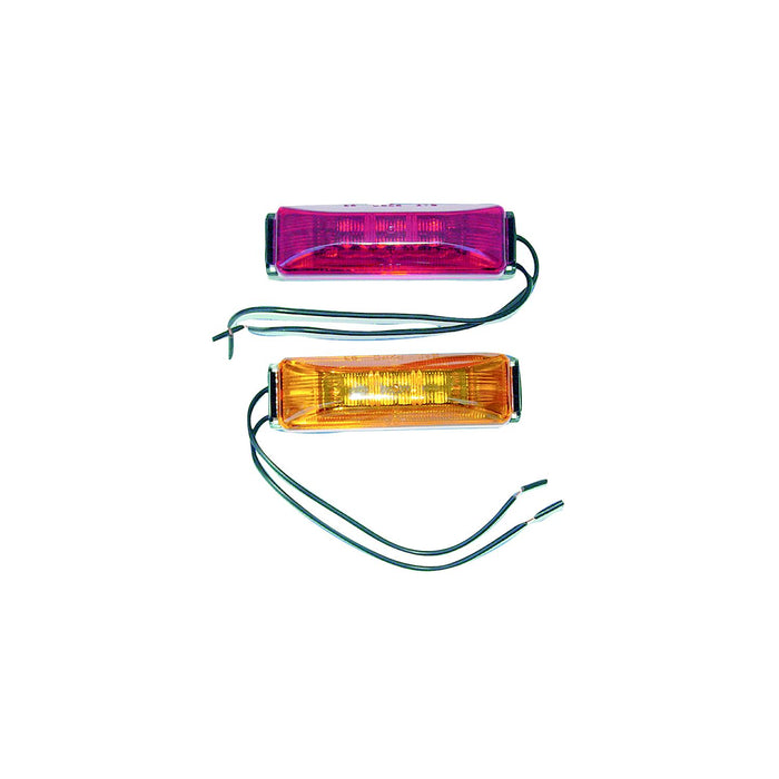 Fasteners Unlimited CMD-89-181A Amber Polycarbonate Lens, Size: 3-7/8" x 1-7/8" x 5/8"