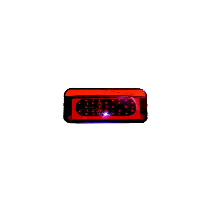 Fasteners Unltd CMD-003-81M1 LED Compact Tail Lights, White Base, 22 LEDs, 8-5/8" x 3-3/4" x 2-1/8"