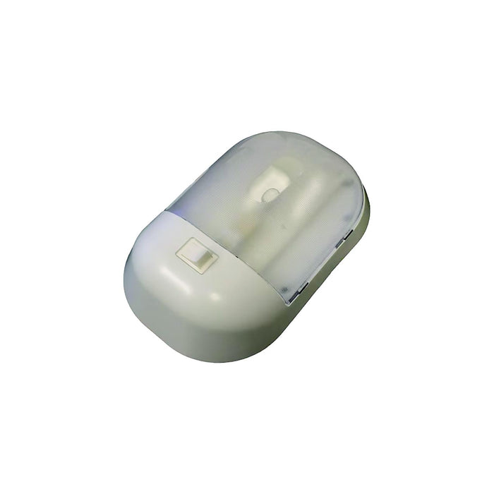 Fasteners Unltd CMD-001-901XPB Single Dome Interior Light, With Switch, Omega Series, Size: 7-7/16" x 5-3/4" x 1-7/8"