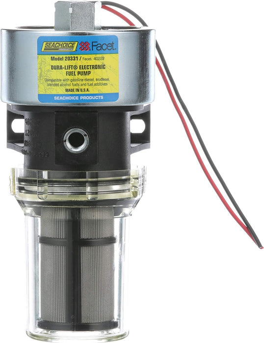 Seachoice 20331 Dura-Lift Electric Fuel Pump 11.5-9 PSI, 33GPH, 12 Volt