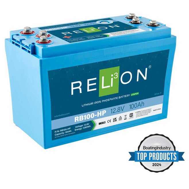 RELiON RB100-HP LiFePO4 Lithium Iron Phosphate 12V Battery, Group 31