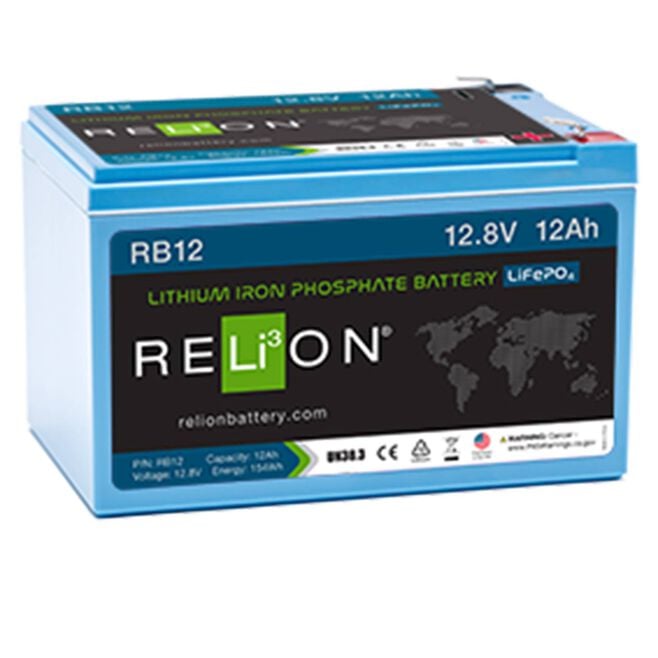 RELiON RB12 LiFePO4 Lithium Iron Phosphate 12V Battery