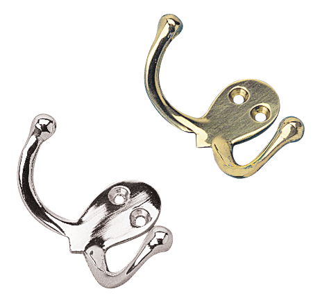 Sea Dog 671515-1 Sea-Dog Double Coat Hook Brass