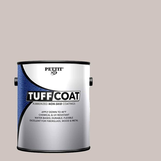 Pettit 1350906TC Tuff Coat Rubberized Non-Skid Coating, Medium Texture Submersible, Key West Sand Gal.