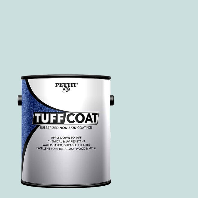 Pettit 1321206TC Tuff Coat Rubberized Non-Skid Coating, Medium Texture Submersible, Blue Ice Gal.