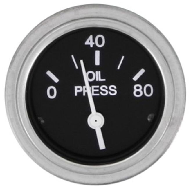 Sierra 80180P Heavy Duty Series Oil Pressure Gauge, 0-80 psi