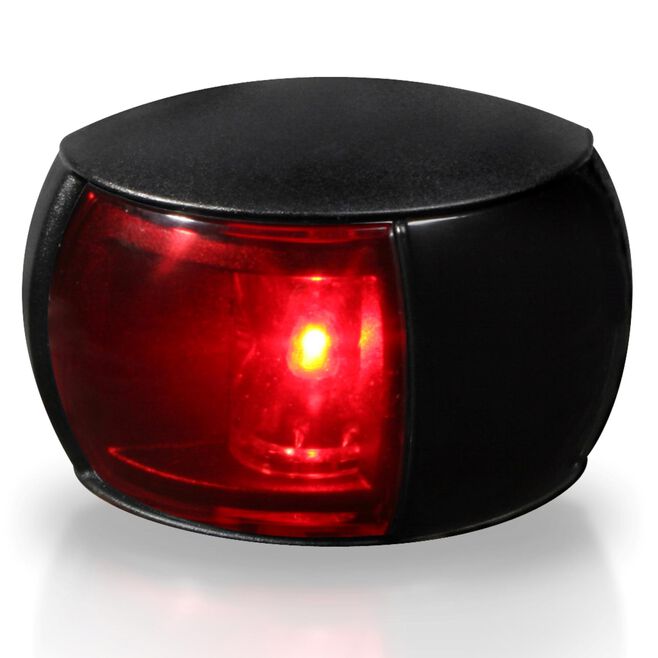 Hella 980520001 NaviLED Port (Red) Side Light Only, Black w/Red Lens, 1 ea.