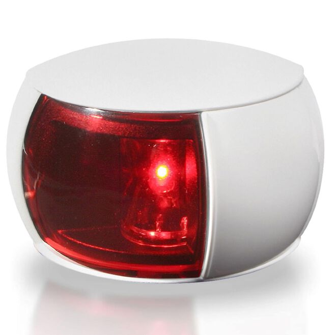 Hella 980520011 NaviLED Port (Red) Side Light Only, White w/Red Lens, 1 ea.