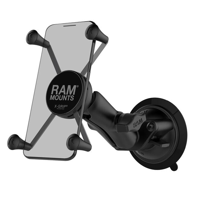 RAM-B-166-UN10 Twist Lock Suction Mount, With Universal X-Grip Large Phone/Phablet Cradle