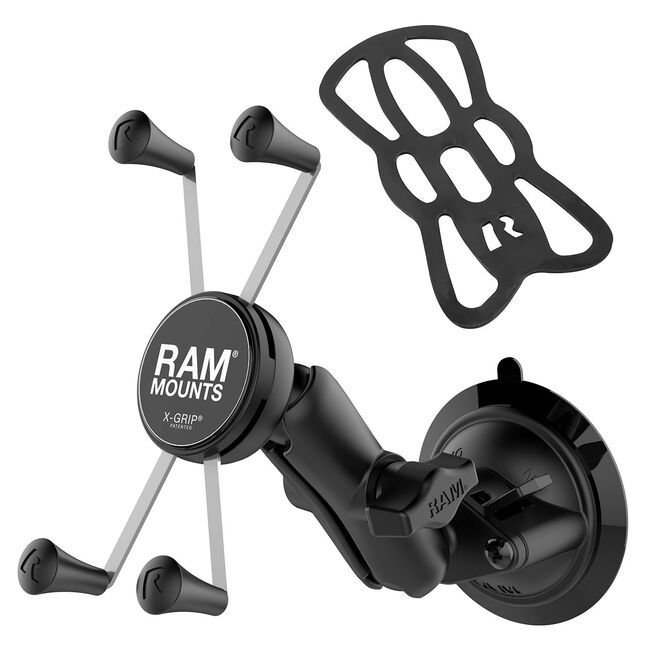 RAM-B-166-UN10 Twist Lock Suction Mount, With Universal X-Grip Large Phone/Phablet Cradle