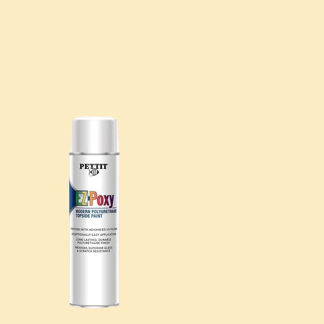 Pettit 1310820 Ez-Poxy Polyurethane Topside Finish, 20 oz. Aerosol, Hatteras Off White