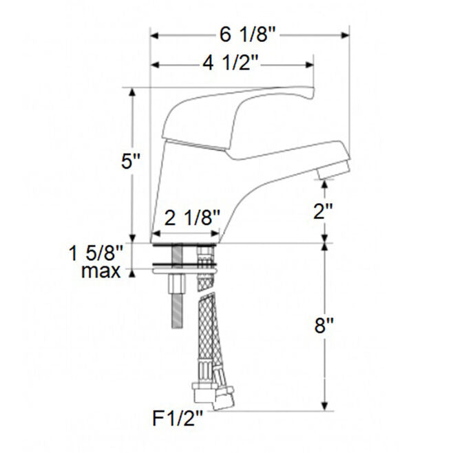 Scandvik 10485P Chrome Plated Brass Basin / Head Mixer Faucet