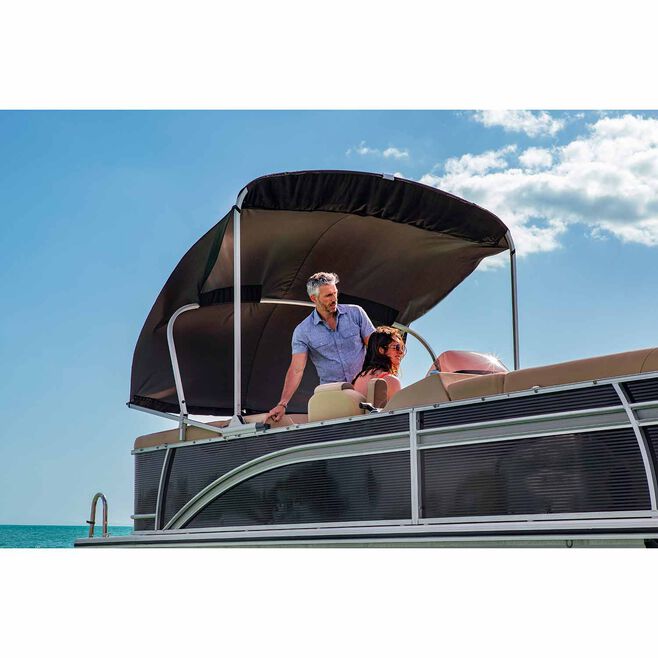 SureShade 2021133097 Battery Powered Bimini Black Anodized Frame & Pacific Blue, Fabric