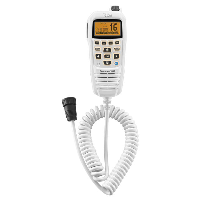 Icom HM195SW 42 EXP CommandMic IV w/Yellow BlackLit LCD Super White