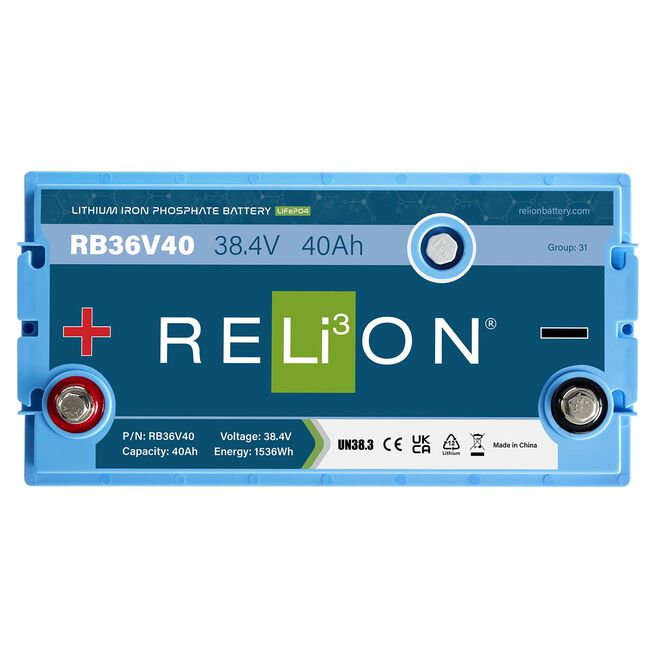 RELiON RB36V40 LiFePO4 Lithium Iron Phosphate 36V Battery