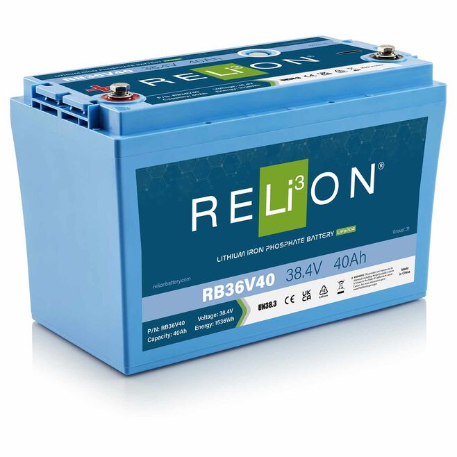 RELiON RB36V40 LiFePO4 Lithium Iron Phosphate 36V Battery