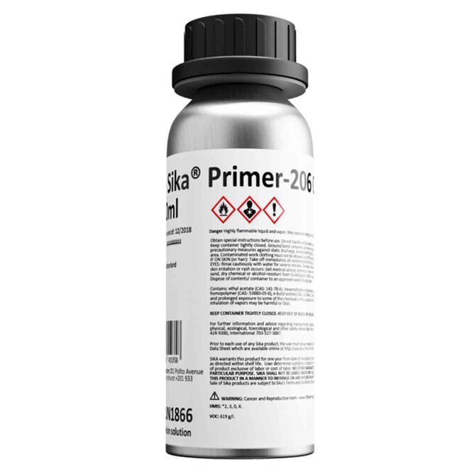 Sika 91572 Primer-206 G+P Black 250ml Bottle