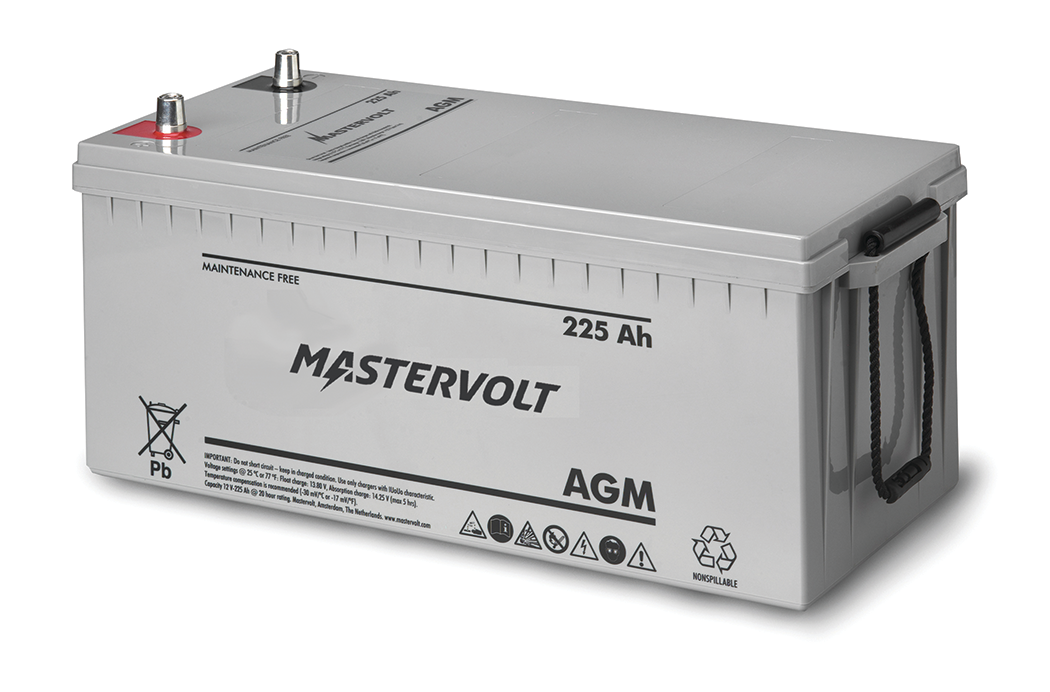 Mastervolt 62002250 12V AGM Battery, Group 8D