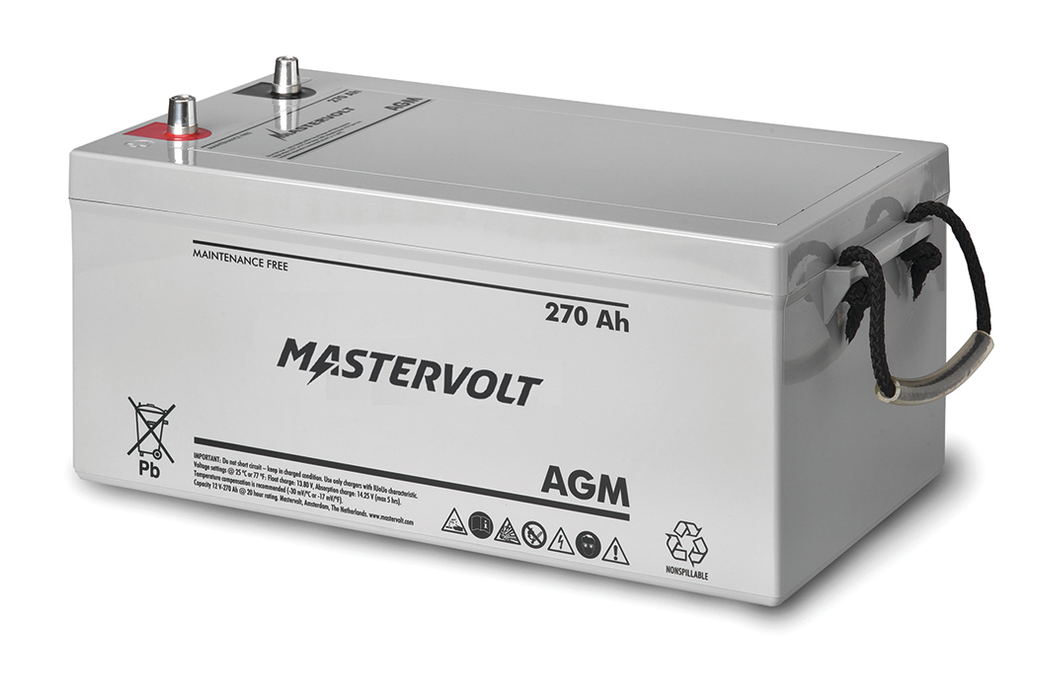 Mastervolt 62002700 12V AGM Battery, Group 8D