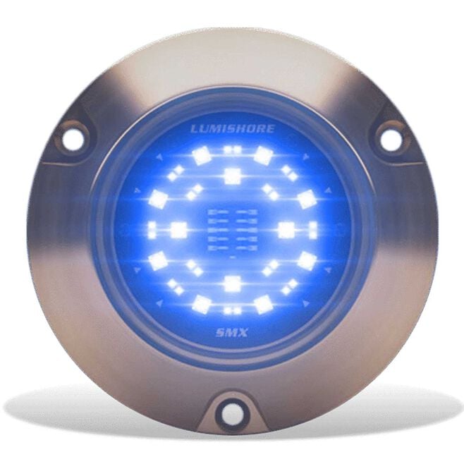 Lumishore 010-04505-00 ECLIPSE SMX54 Single Surface Mount Underwater Light, Blue/White