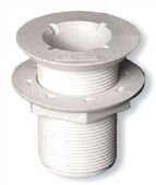 Forespar 906004 CF250 Marelon Full Threaded Flush Head Thru Hull w/Nut, White