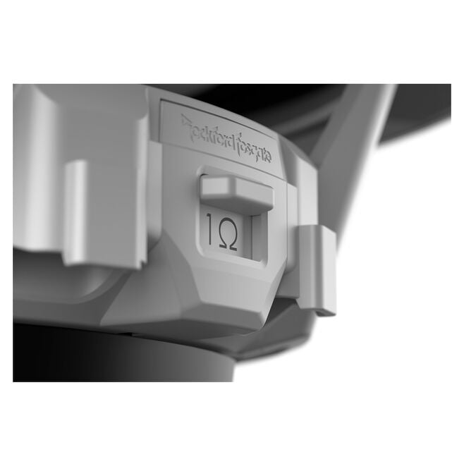 Rockford Fosgate M2D4-12I DVC 2Ω Color Optix Infinite Baffle Marine Subwoofer, 12" w/ White & Stainless Grills