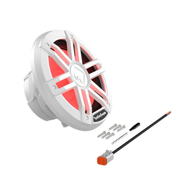 Rockford Fosgate M1D2-8 DVC 2Ω Color Optix Marine Subwoofer, 8" w/ White Grills