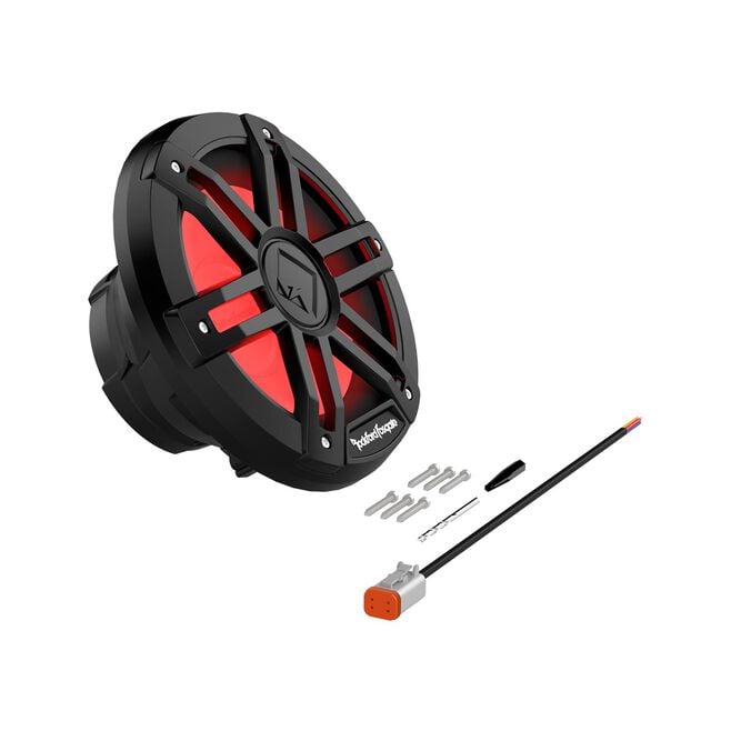 Rockford Fosgate M1D4-10B DVC 2Ω Color Optix Marine Subwoofer, 10" w/ Black Grills