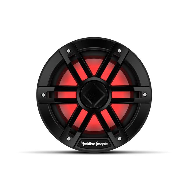 Rockford Fosgate M1D2-8B DVC 2Ω Color Optix Marine Subwoofer, 8" w/ Black Grills