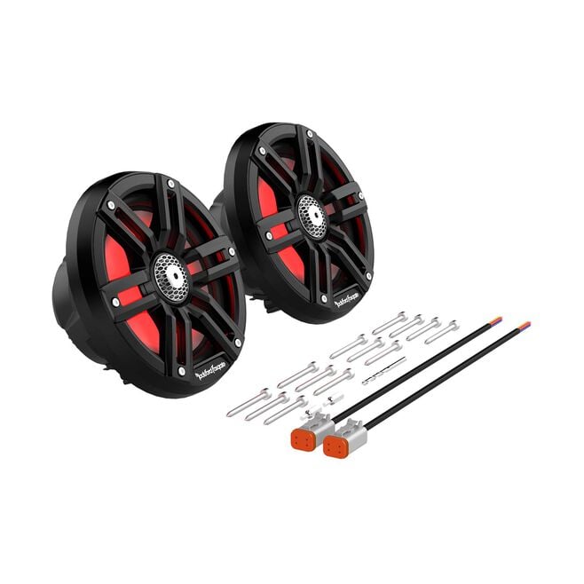 Rockford Fosgate M2-65B Color Optix Marine 2-Way Speakers, 6.5" Black / Stainless
