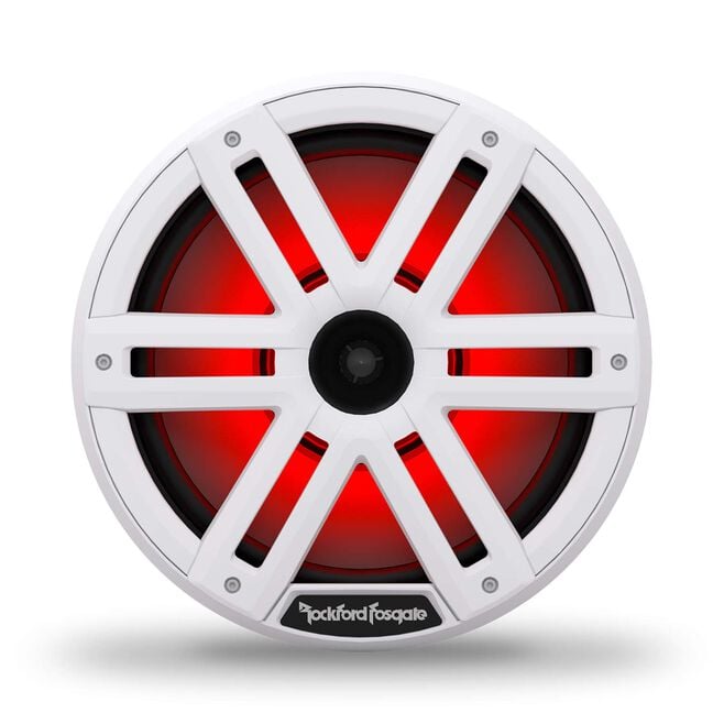 Rockford Fosgate M2-8H Color Optix Marine 2-Way Horn Speakers, White / Stainless