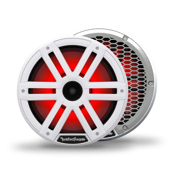 Rockford Fosgate M2-8H Color Optix Marine 2-Way Horn Speakers, White / Stainless