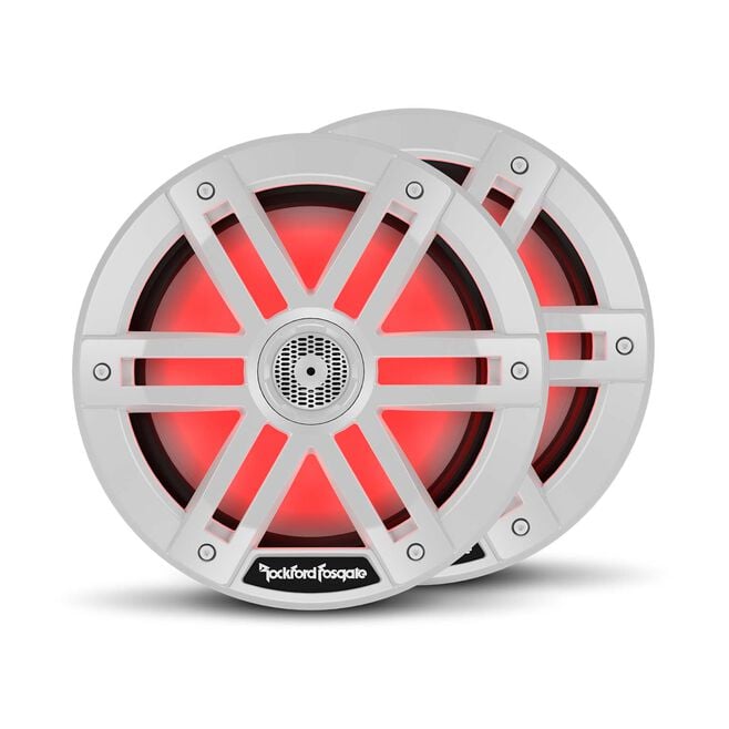 Rockford Fosgate M1-8 M18 Color Optix Marine 2-Way Speakers, 8" White