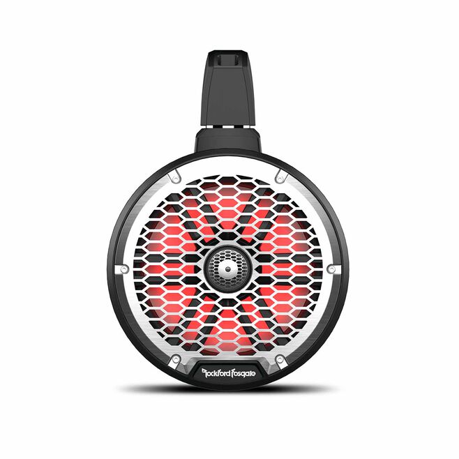 Rockford Fosgate M2WL-8B Color Optix 2-Way Wake Tower Can Speakers, 8" w/ White & Stainless Grills