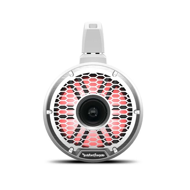 Rockford Fosgate M2WL-8H Color Optix 2-Way Horn Loaded Wake Tower Speakers, 8" w/ White & Stainless Grills