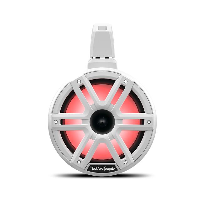Rockford Fosgate M2WL-10H Color Optix 2-Way Horn Loaded Wake Tower Speakers, 10" w/ White & Stainless Grills