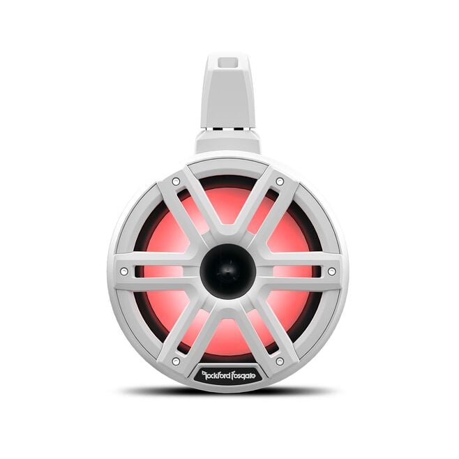 Rockford Fosgate M2WL-8H Color Optix 2-Way Horn Loaded Wake Tower Speakers, 8" w/ White & Stainless Grills