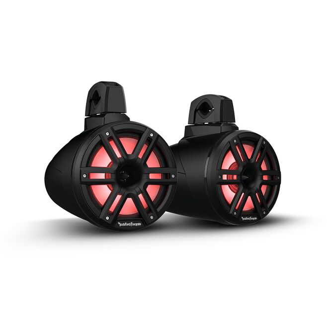 Rockford Fosgate M2WL-10HB Color Optix 2-Way Horn Loaded Wake Tower Speakers, 10" w/ Black & Stainless Grills